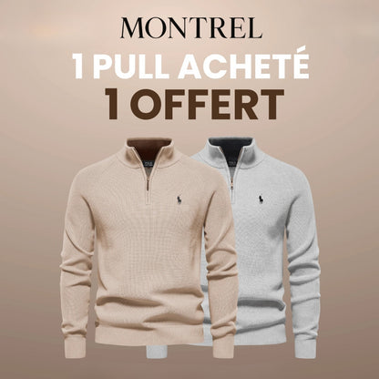 Pull Col Zippé  R&L 1+1 (DÉSTOCKAGE)